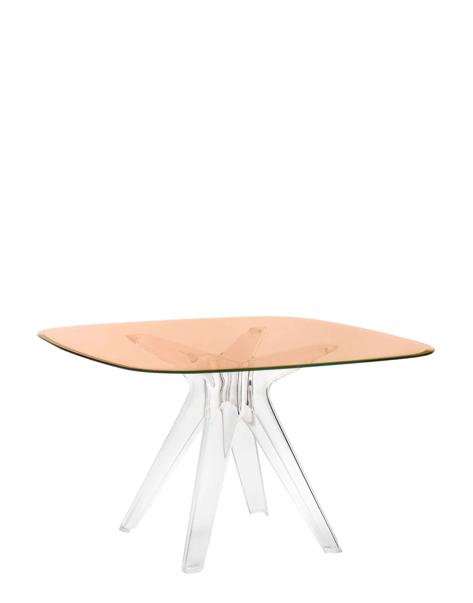 Kartell Sir Gio Tischquadrat, Kristall/Rosa