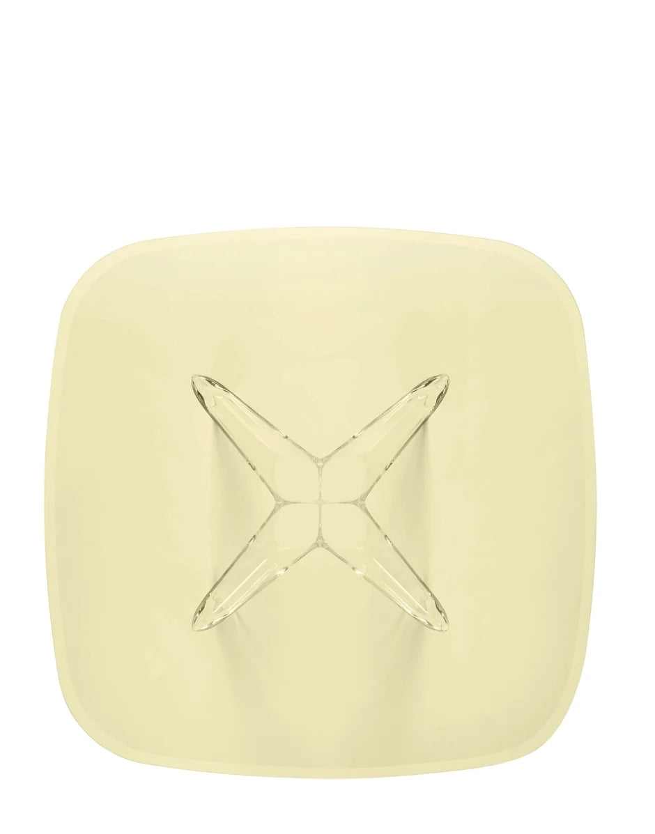 Kartell Sir Gio Table Square, Cristal/Amarillo