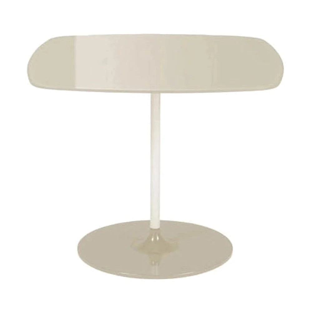 Mesa lateral de Kartell Thierry bajo, cálido beige/blanco