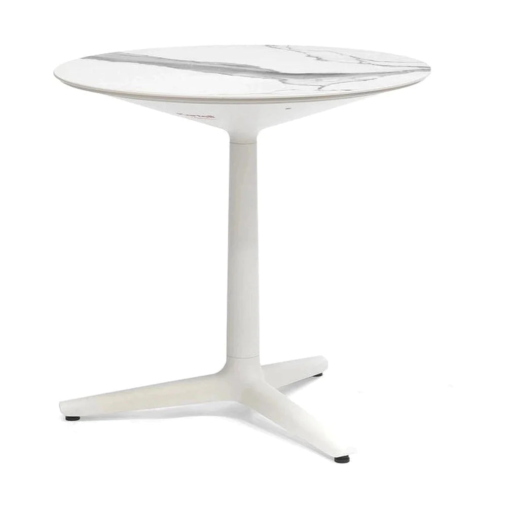 Table Multiplo de Kartell con mármol base de estrella ⌀78 cm, blanco