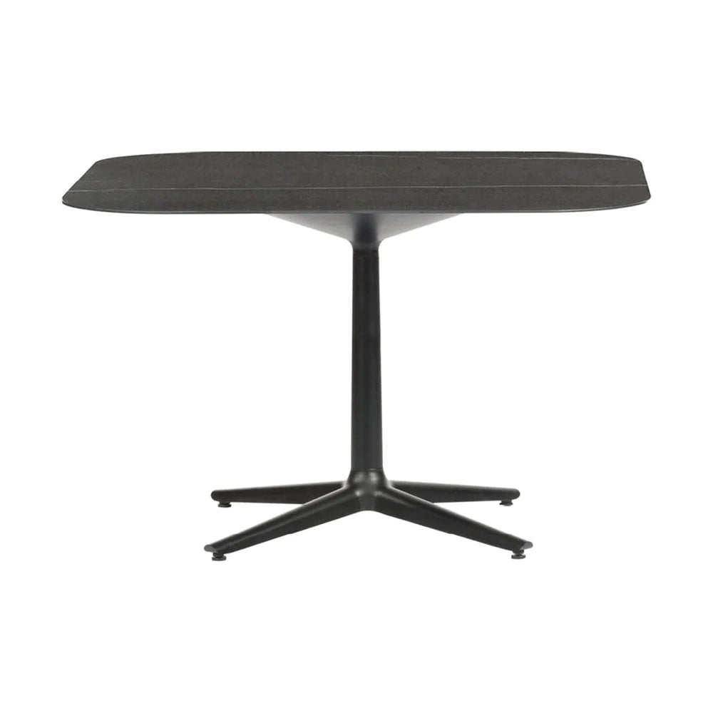 Kartell Multiplo Table Round with Star Base Marble 99x99 cm, negro