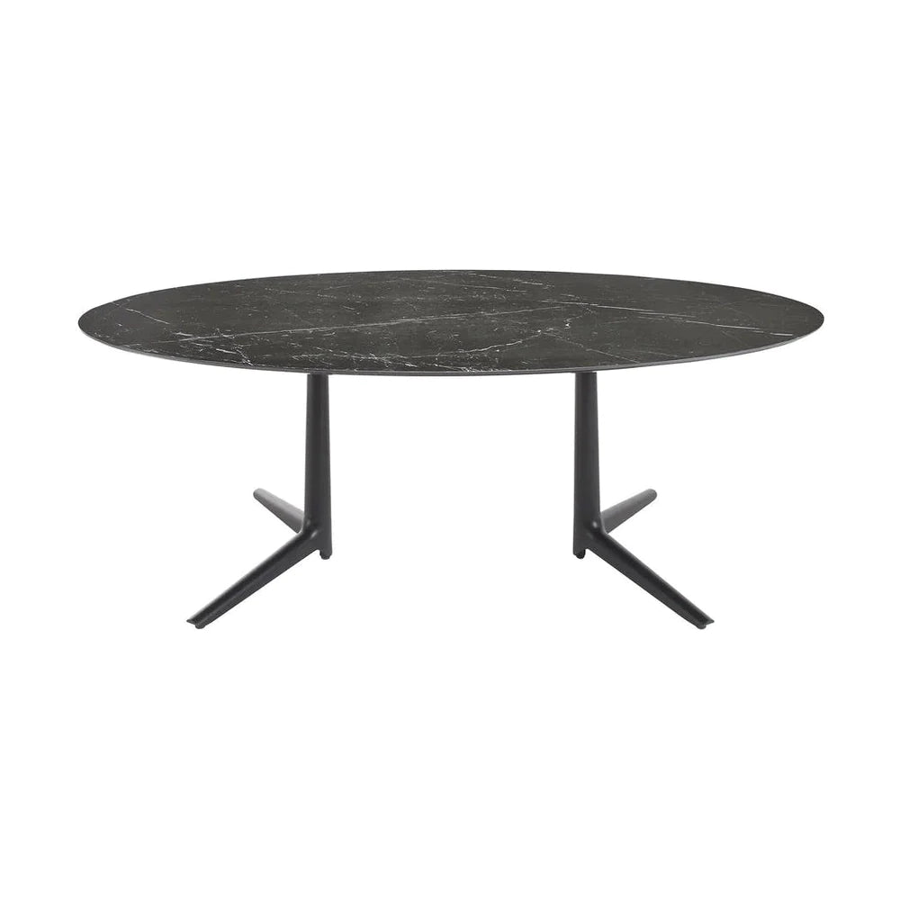 Table Kartell Multiplo XL Oval Outdoor Marble, Negro