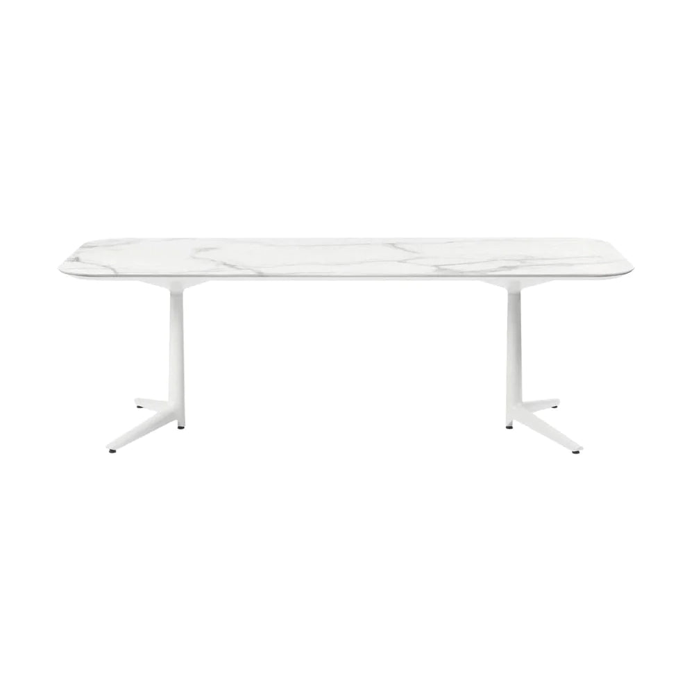 Kartell Multiplo Table XL marbre extérieur rectangulaire 180x90 cm, blanc