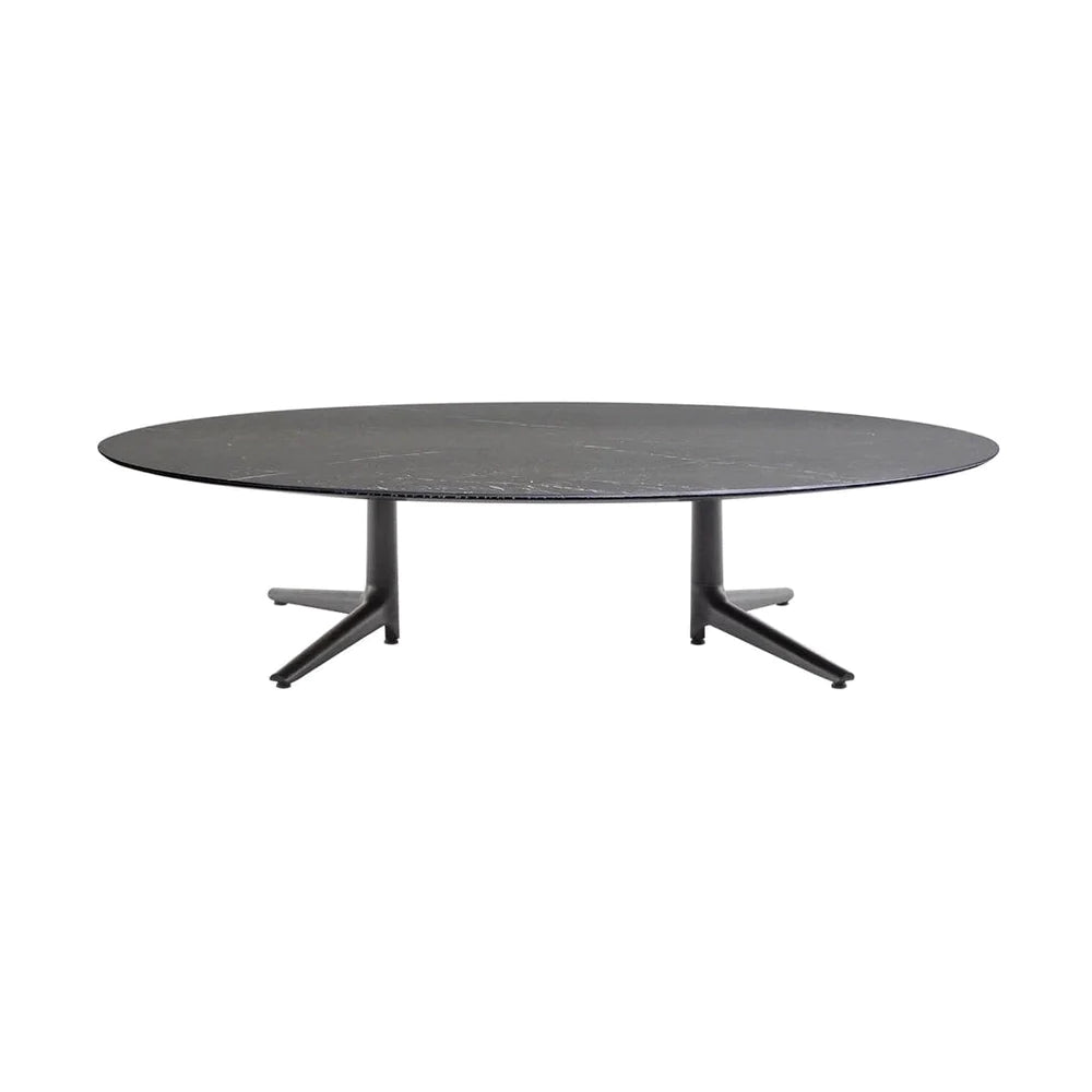 Mesa multiplo de Kartell Marble bajo ovalado, negro