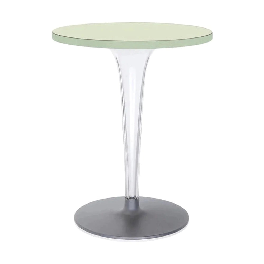 Table supérieure kartell rond extérieur avec base ronde ⌀60 cm, vert
