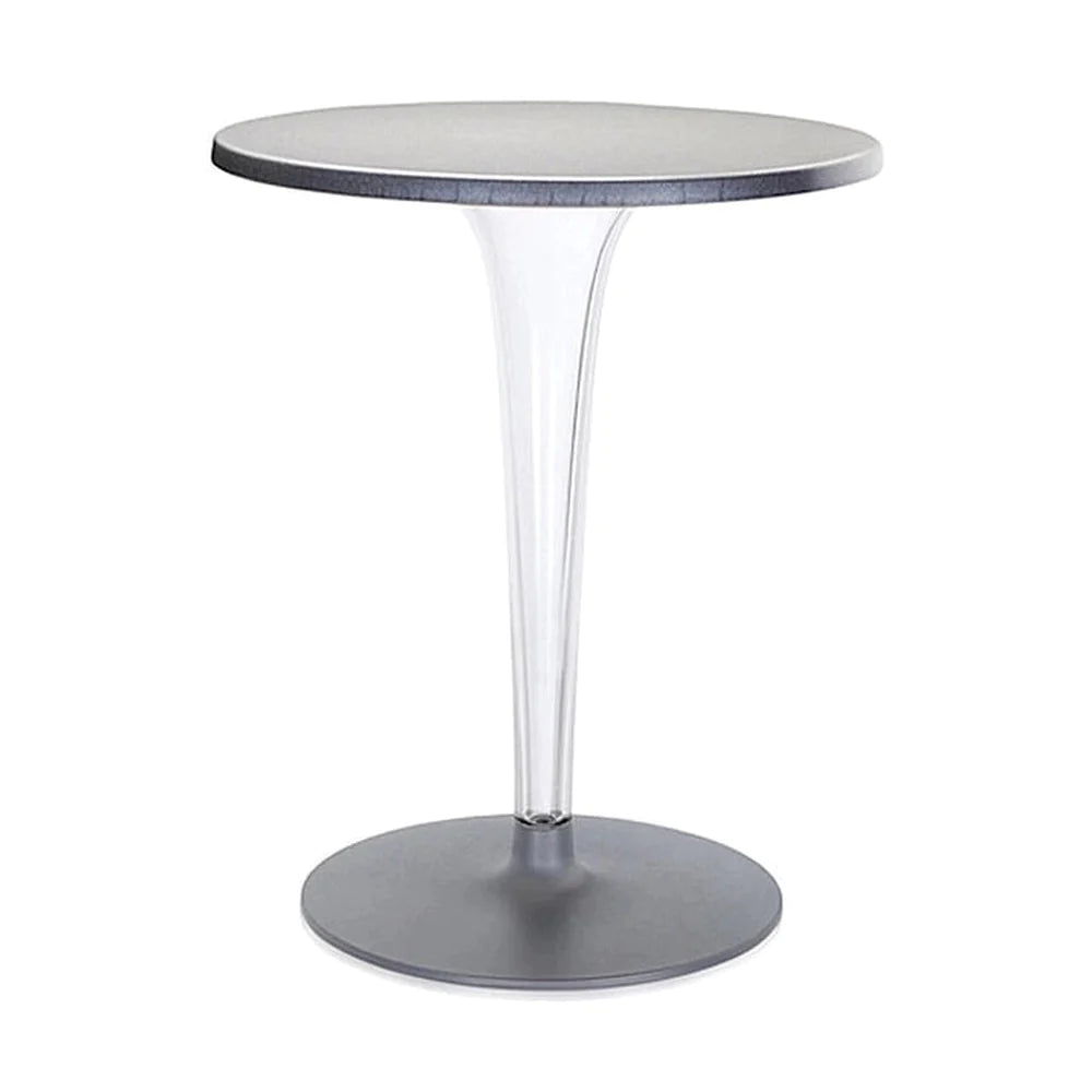 Table supérieure kartell rond extérieur avec base ronde ⌀60 cm, aluminium
