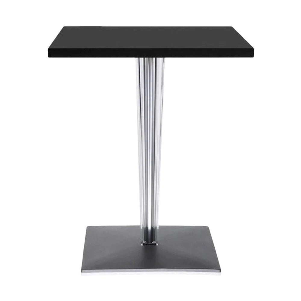 Kartell Top Top Table Square Outdoor With Square Base 60x60 Cm, Black