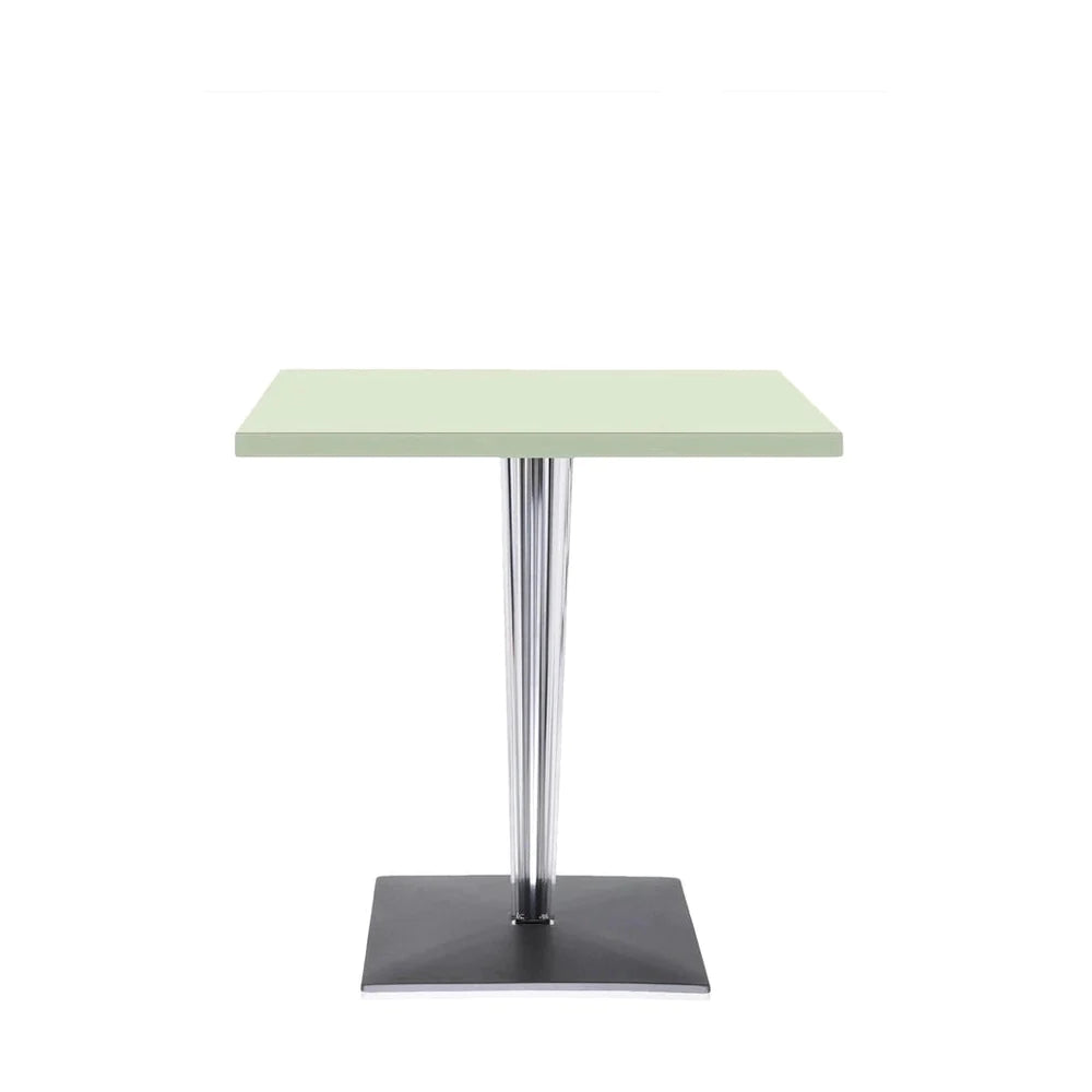 Kartell Top Top Table cuadrado con base cuadrada de 70x70 cm, verde