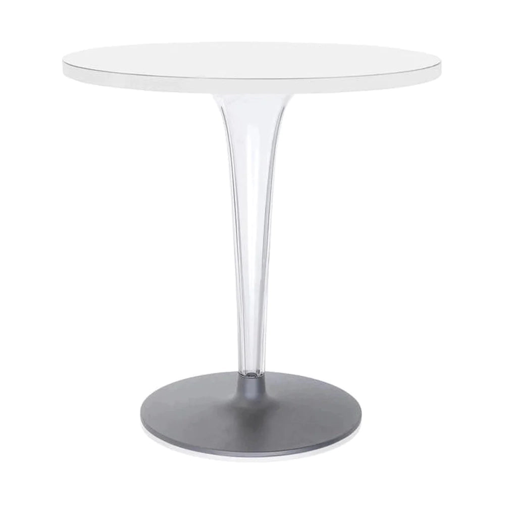 Kartell Top Tischtisch rund mit runder Basis 70x70 cm, weiß