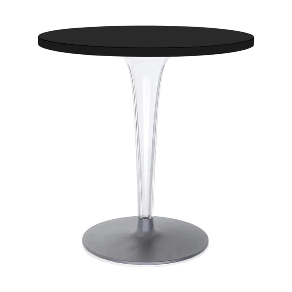 Kartell Top Tischtisch rund mit runder Basis 70x70 cm, schwarz