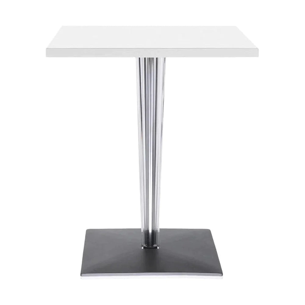 Kartell Top Top Table Square med fyrkantig bas 60x60 cm, vit