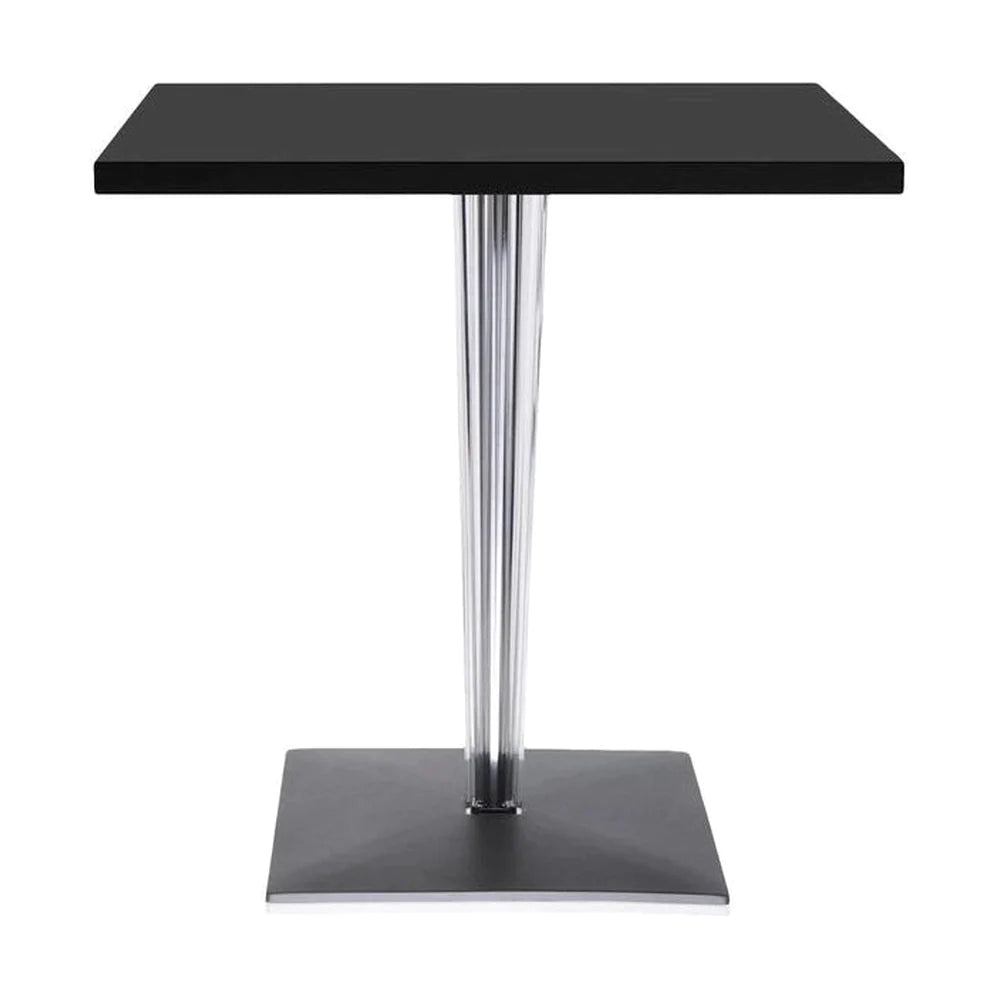 Kartell Top Top Table cuadrado con base cuadrada de 70x70 cm, negro