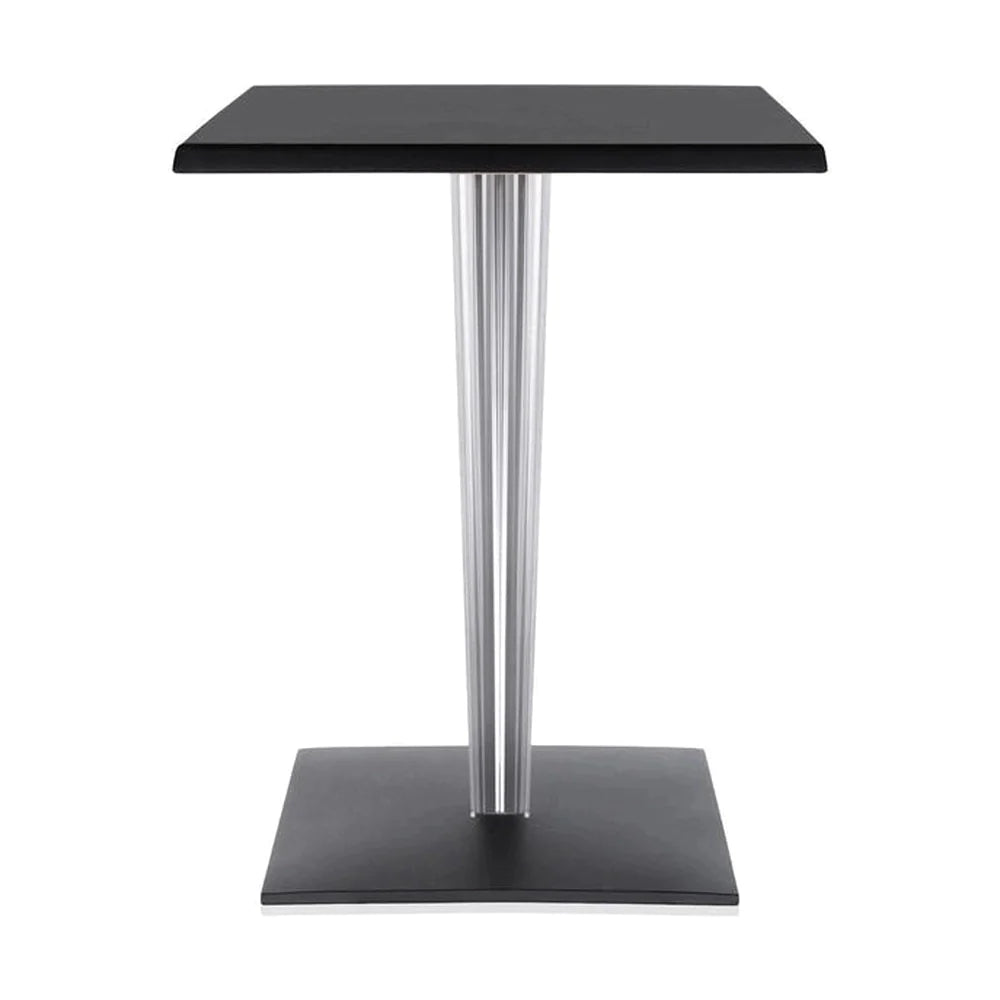 Kartell Top Tisch pro Dr. Ja Square mit Quadratbasis 60x60 cm, Schwarz