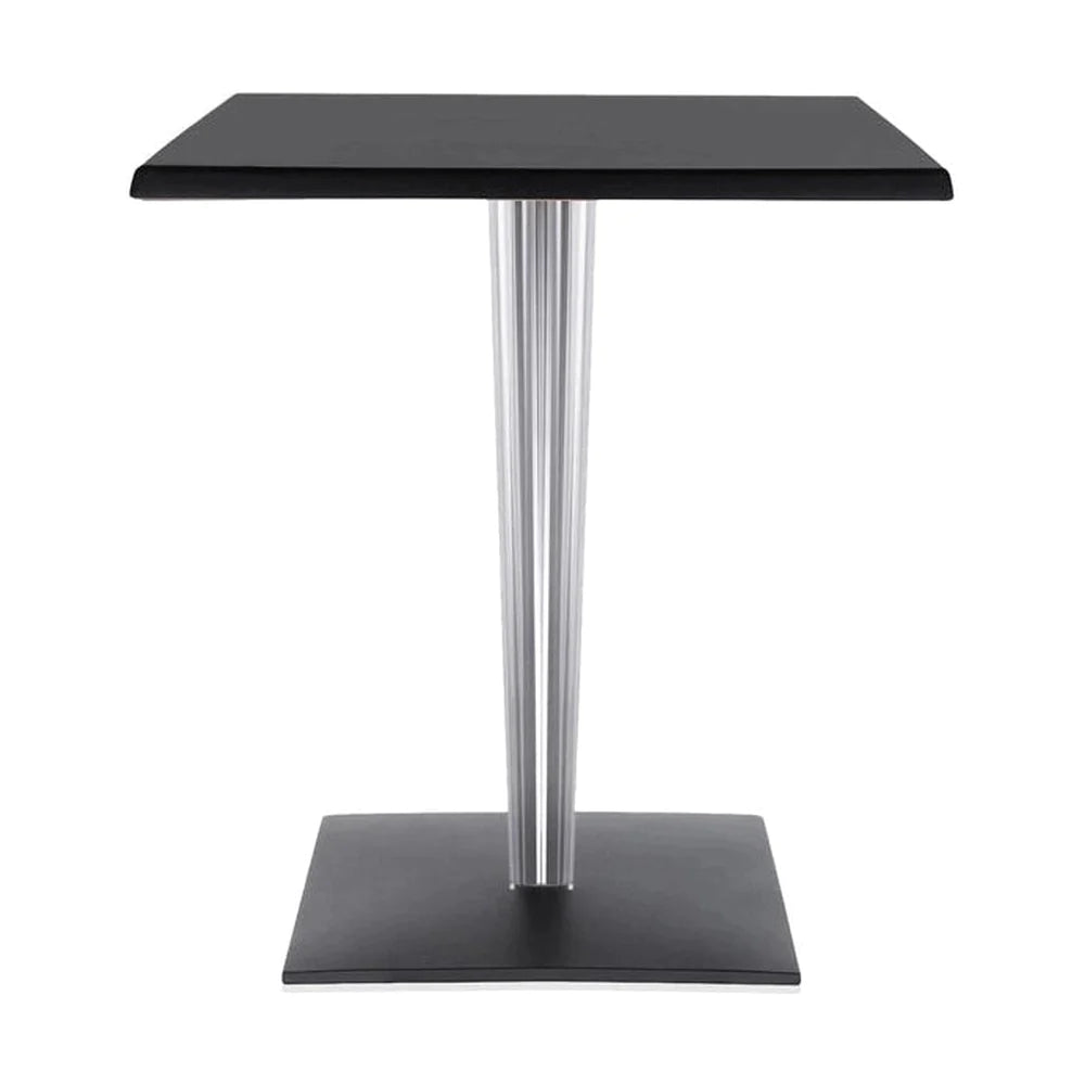 Kartell Top Tisch pro Dr. Ja Square mit Quadratbasis 70x70 cm, schwarz