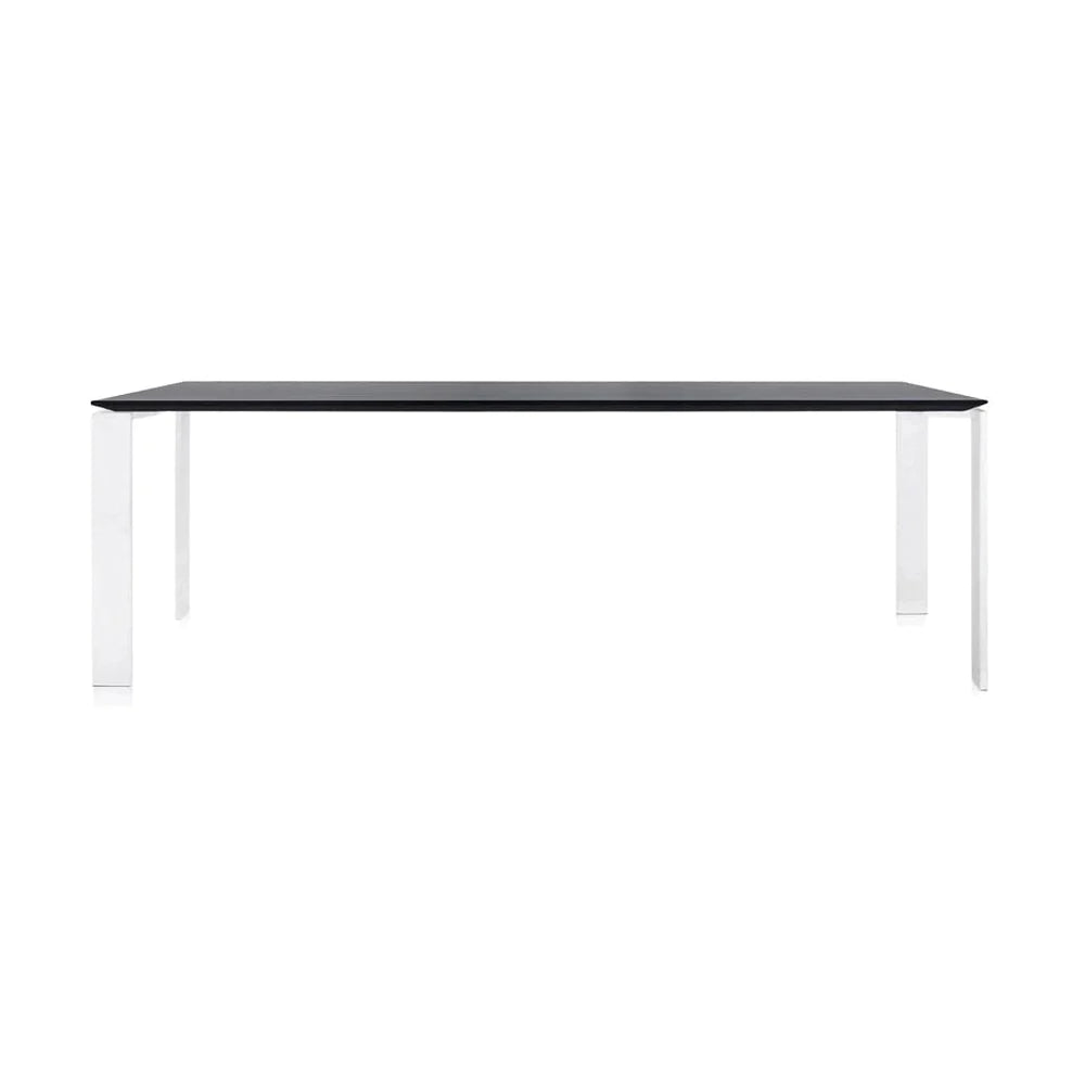 Kartell Four Soft Touch Desk 223x79 Cm, White/Black