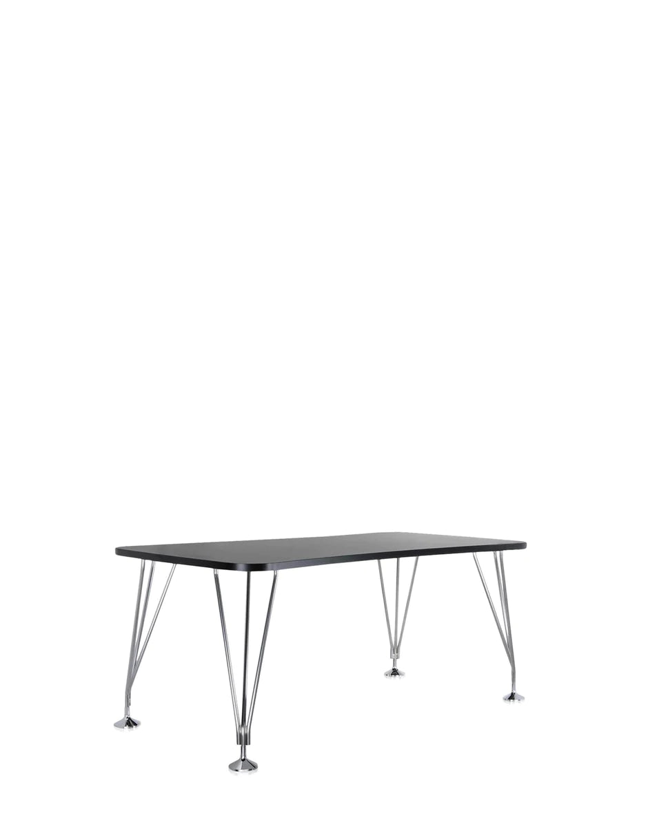 Kartell Max Desk 160x80 cm, Slate/Chrome