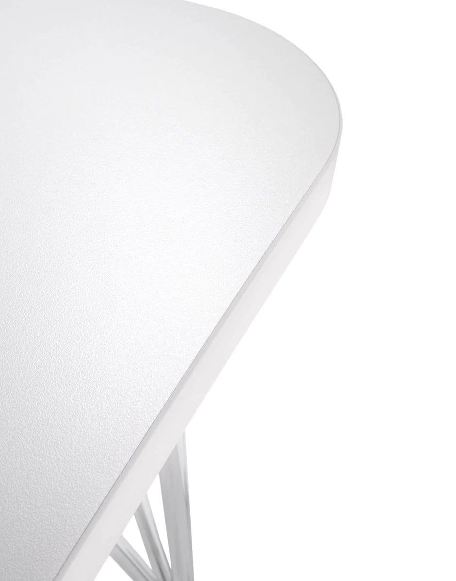 Kartell Max Desk 160x80 Cm, White Zinc/Chromium