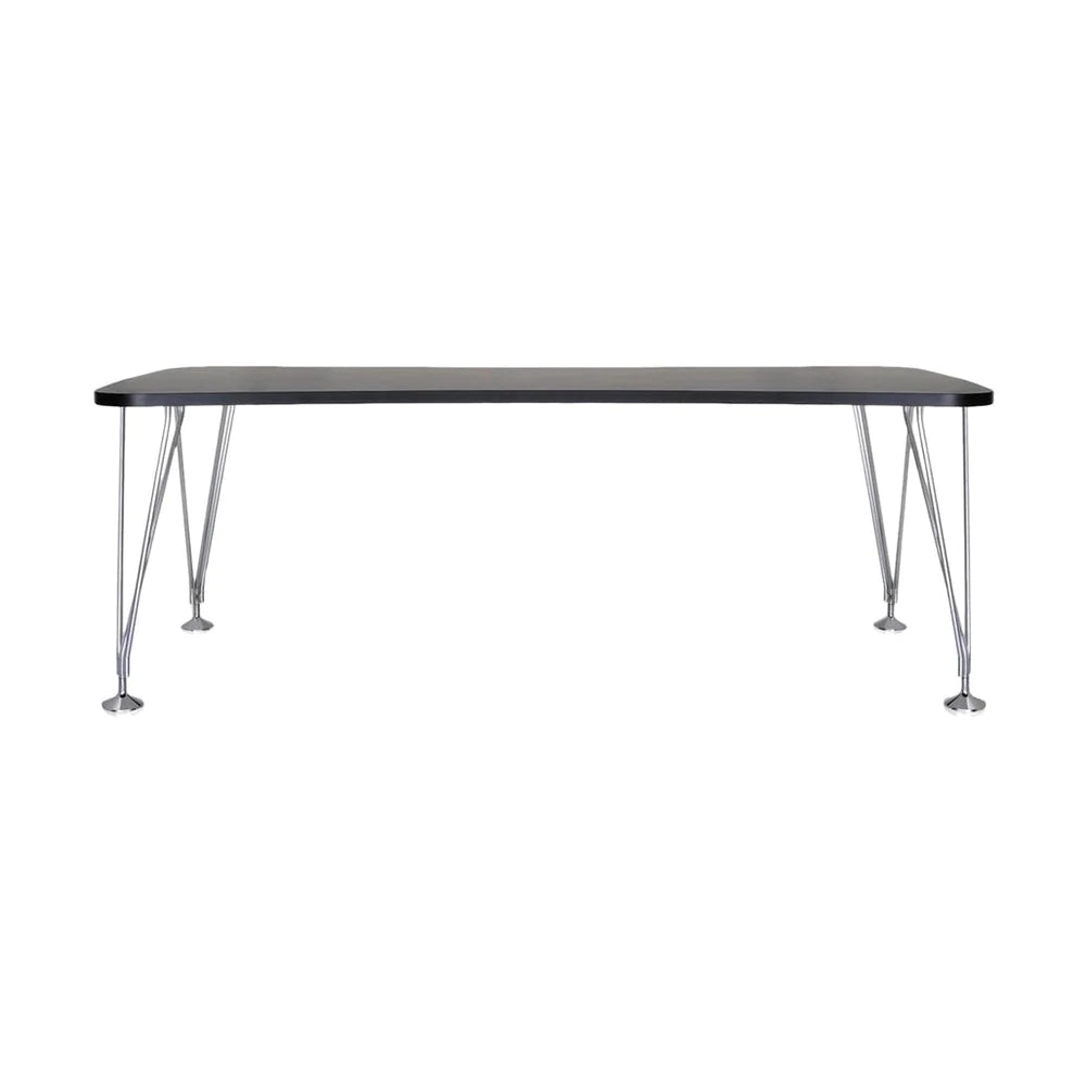 Kartell Max Desk 190x90 cm, Schiefer/Chrom