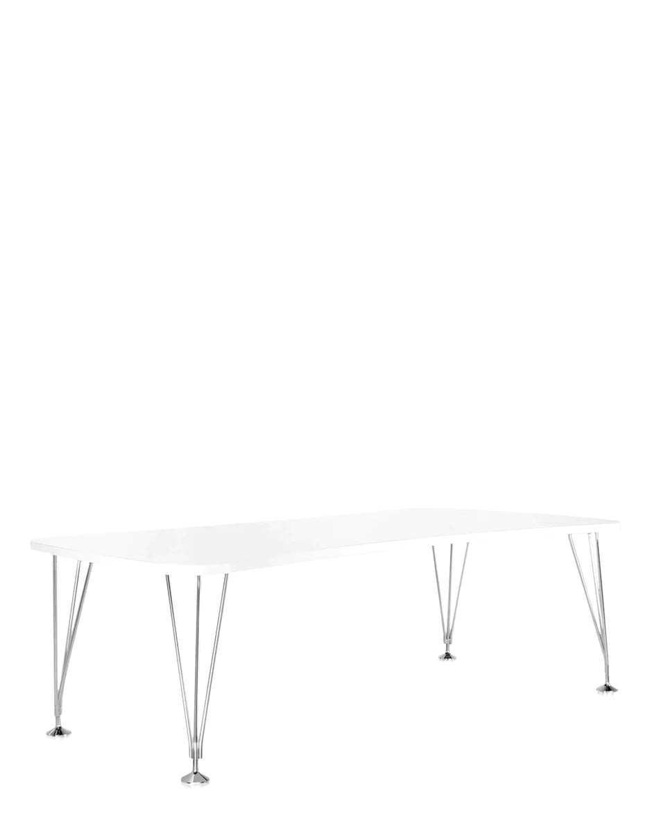 Kartell Max Desk 190x90 Cm, White Zinc/Chromium