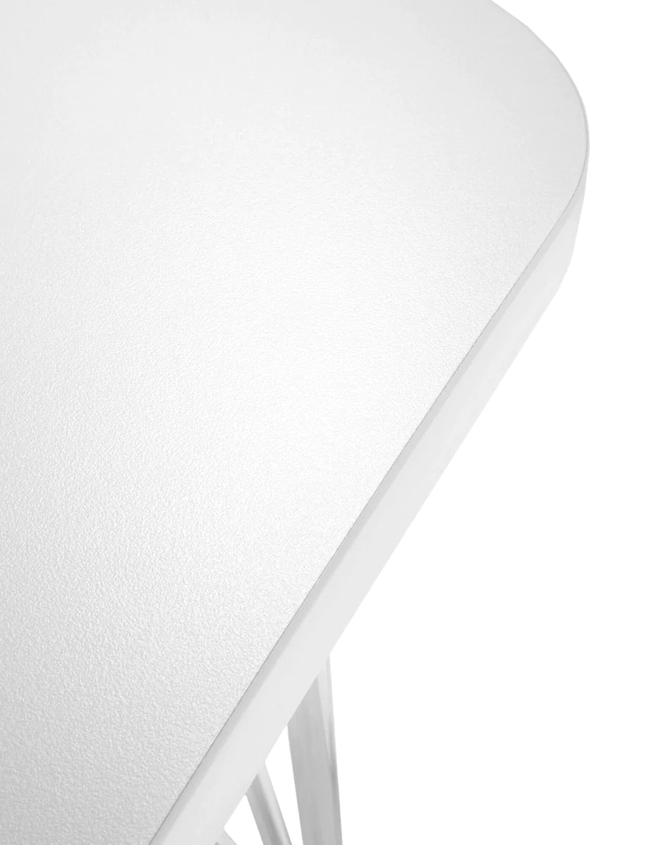 Kartell Max Desk 190x90 cm, zinc/cromo blanco