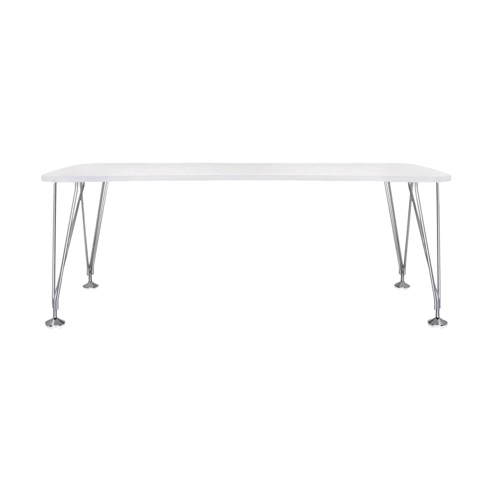 Kartell Max Desk 190x90 Cm, White Zinc/Chromium