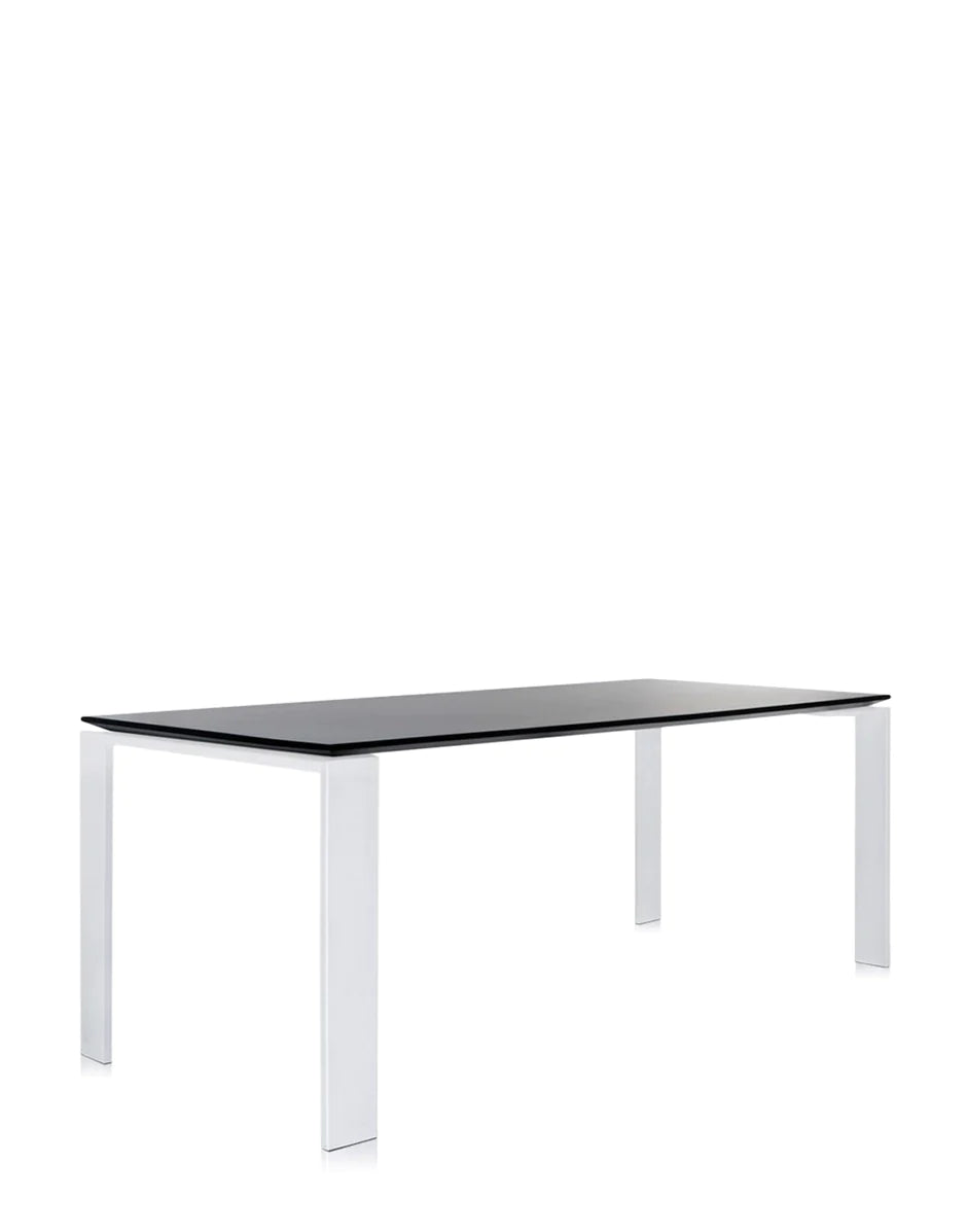 Kartell fyra skrivbord 190x79 cm, vit/svart