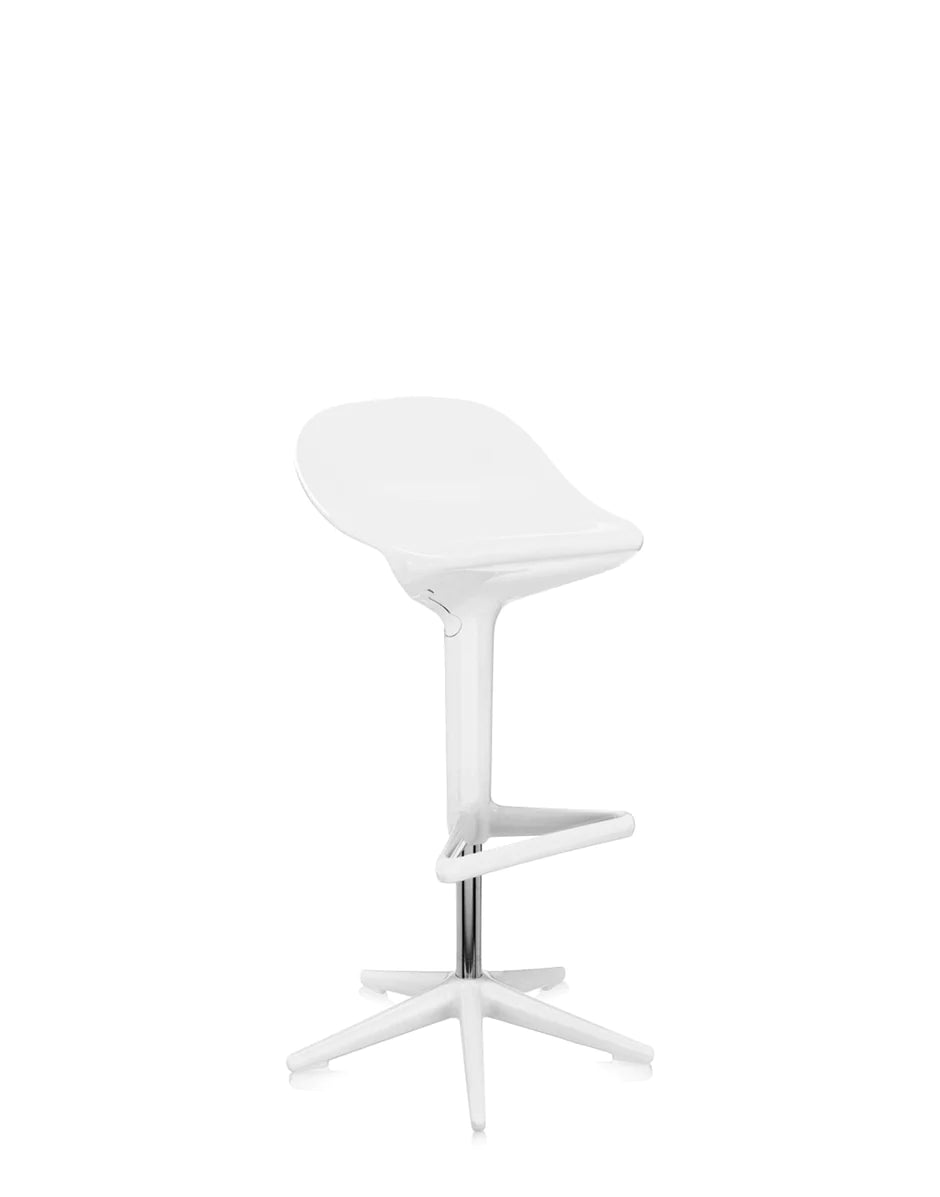 Taburete de cuchara de kartell, blanco