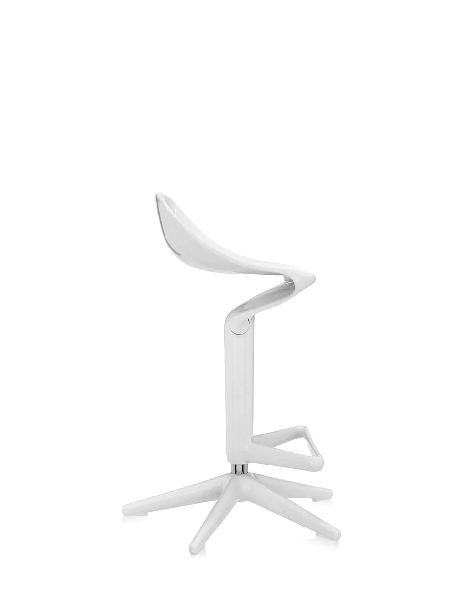 Taburete de cuchara de kartell, blanco