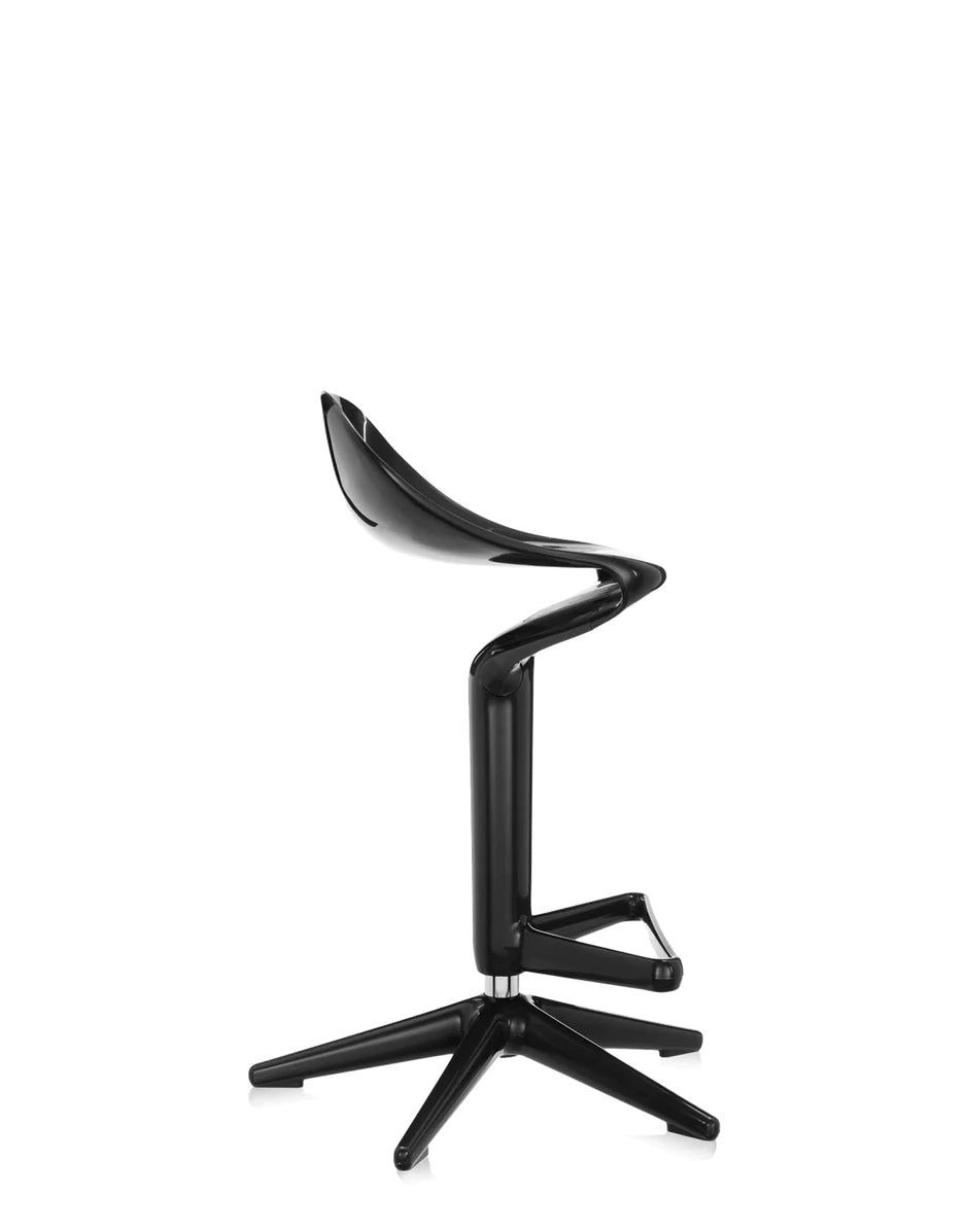 Taburete de cuchara de kartell, negro