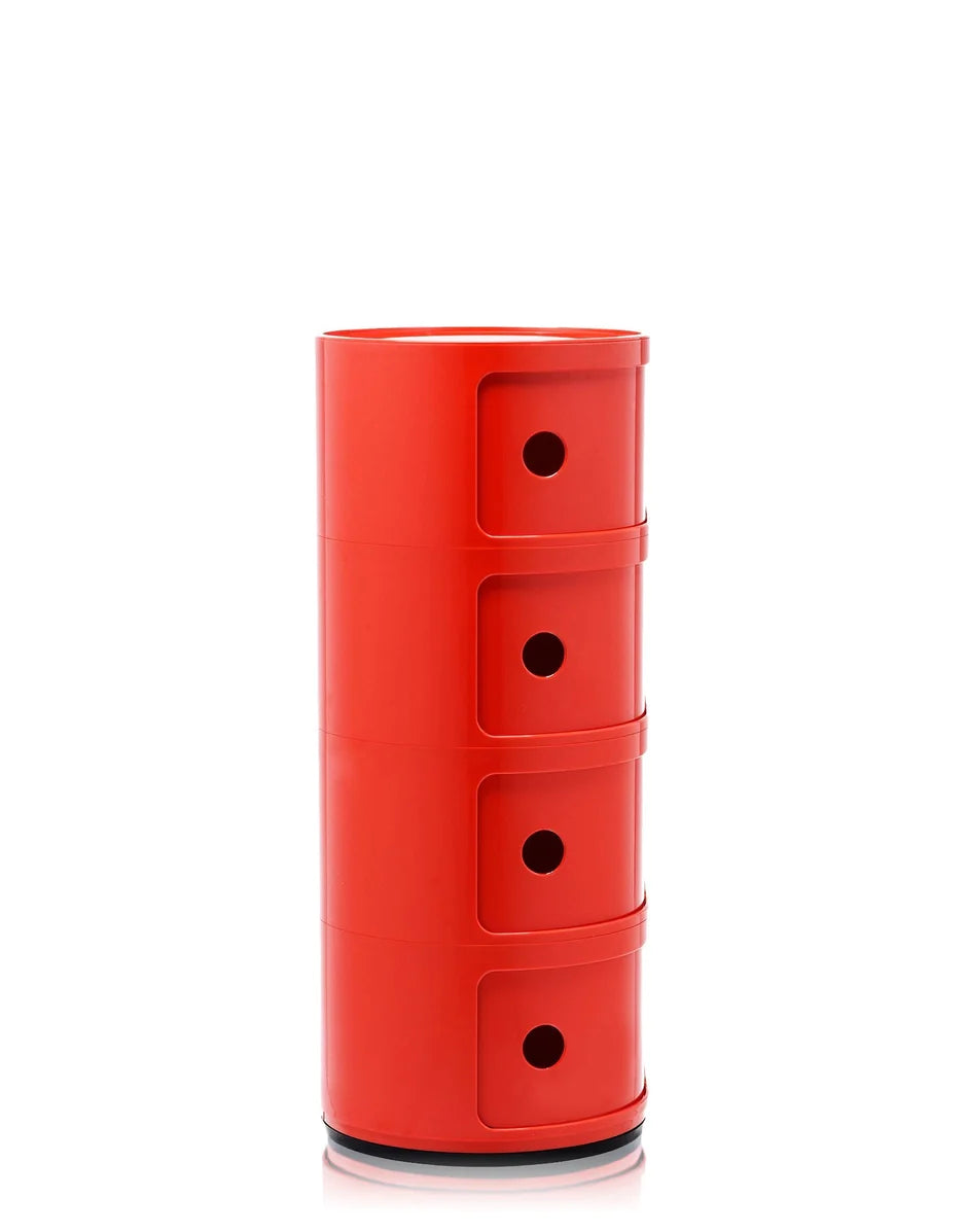 Kartell Componibili Classic Container 4 Elemente, rot