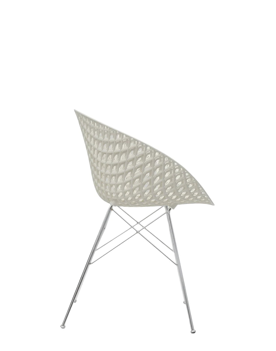 Kartell Smatrik Chair, White/Chrome