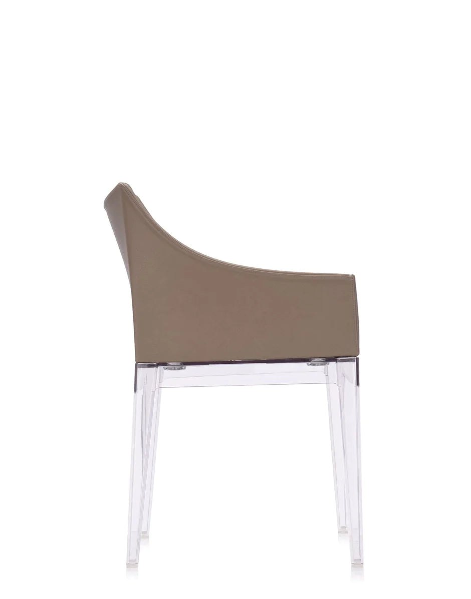 Kartell Madame Ecopelle fåtölj, Crystal/Taupe