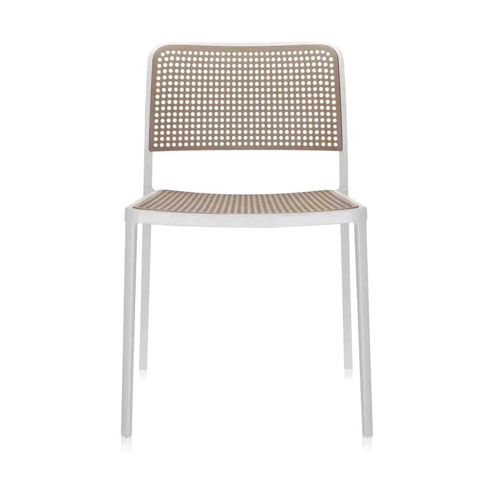 Kartell Audrey stol, hvid/sand