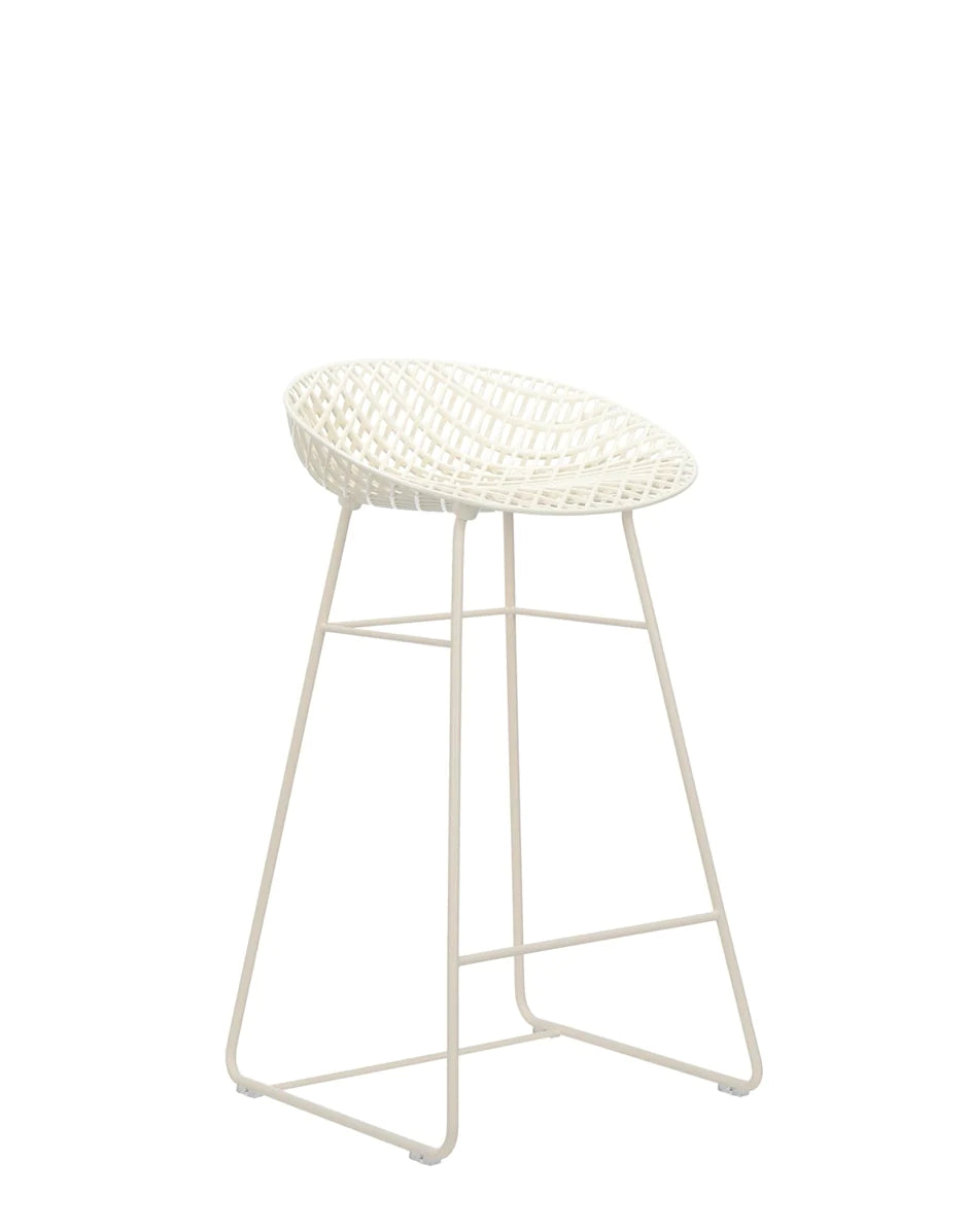 Taburete de kartell smatrik, blanco/blanco