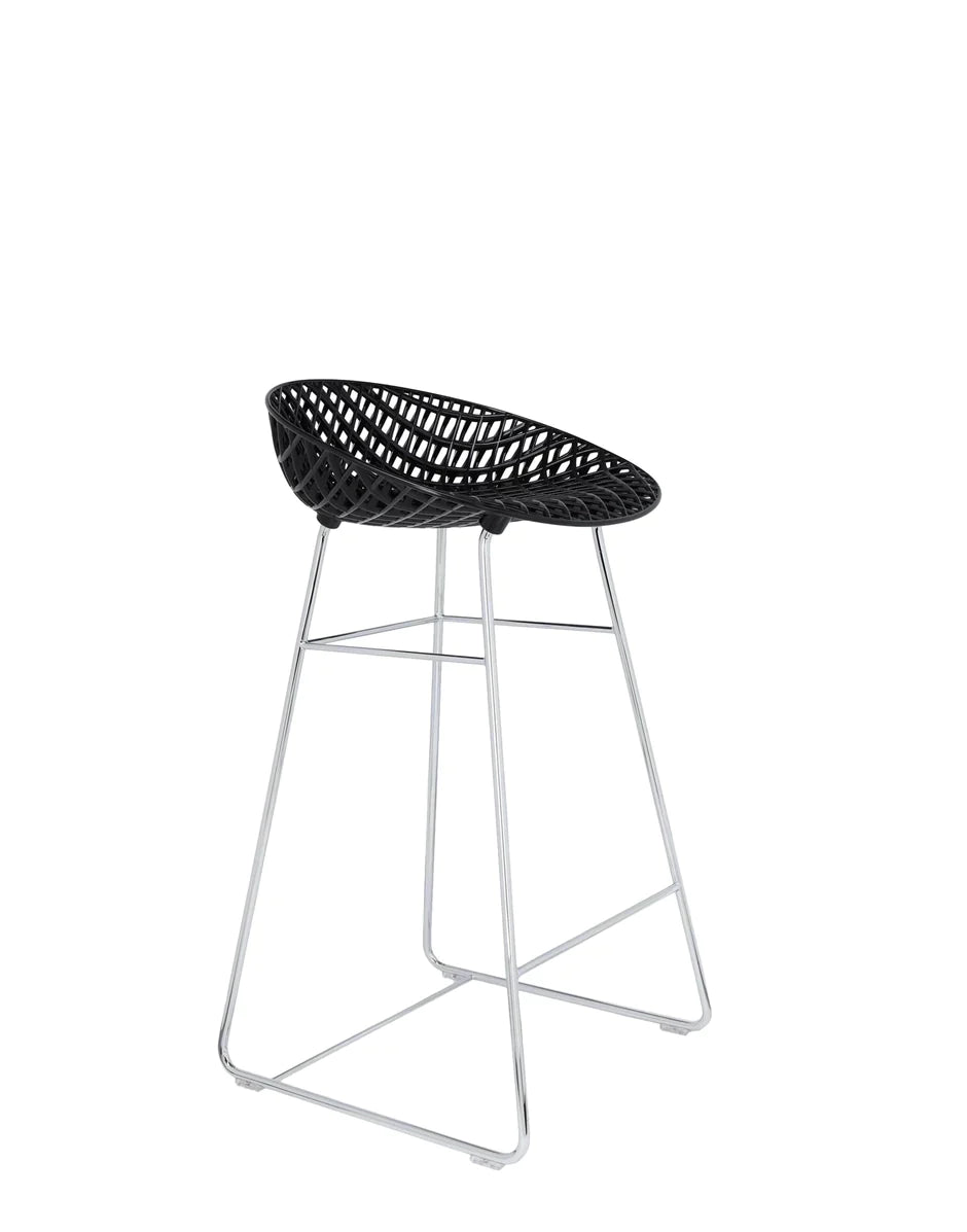 Taburete de kartell smatrik, negro/cromado