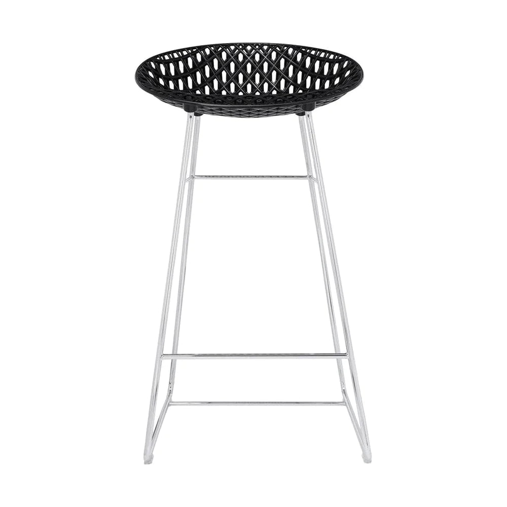 Taburete de kartell smatrik, negro/cromado