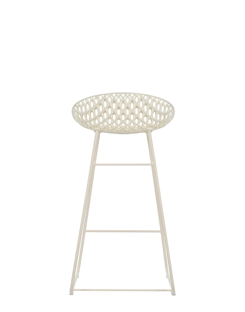 Taburete al aire libre Kartell Smatrik, blanco/blanco