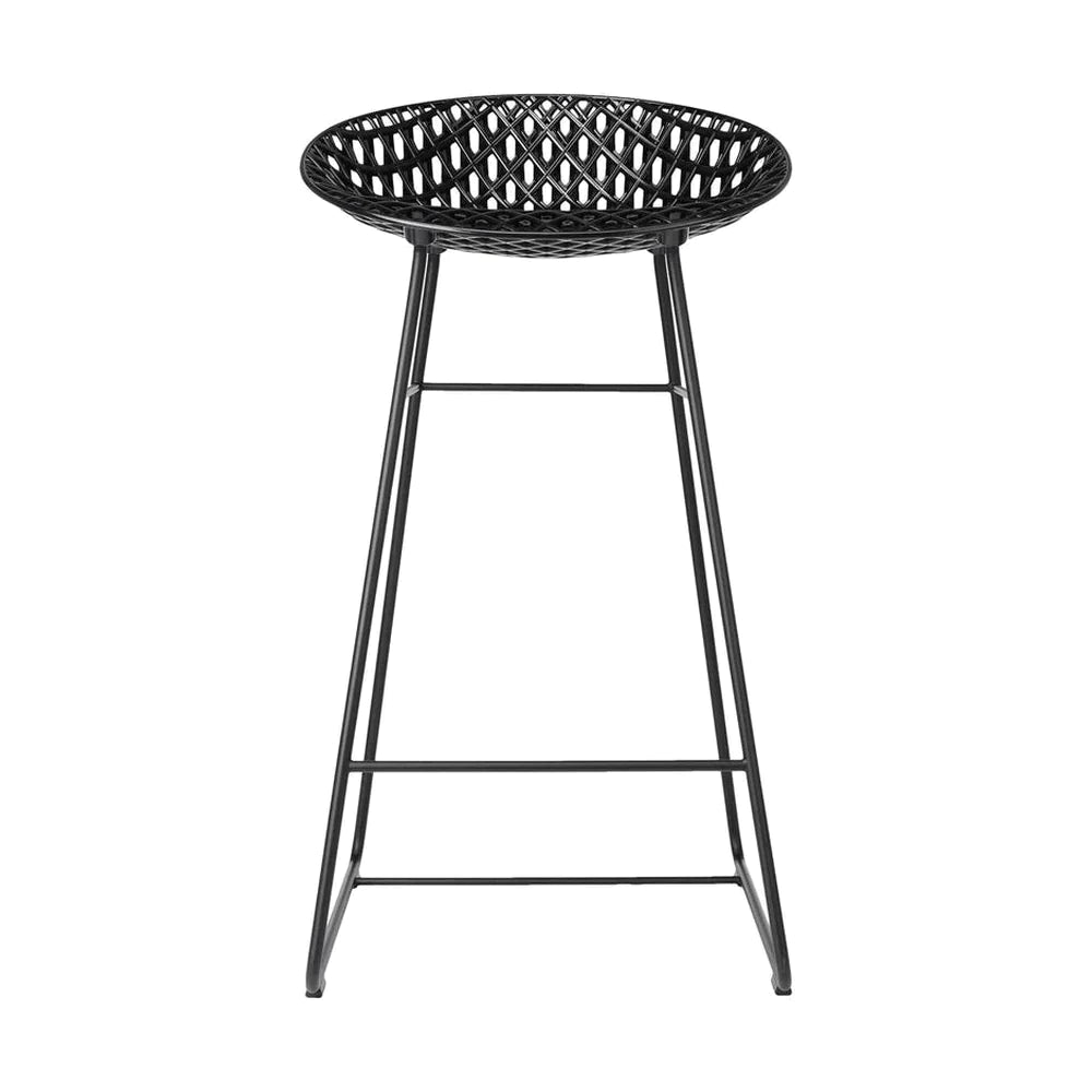 Kartell Smatrik Outdoor Stool, Black/Black