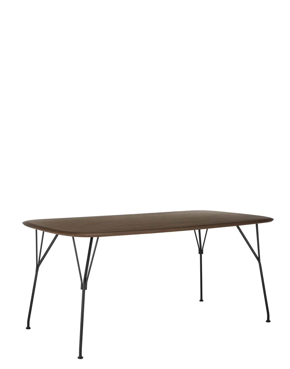 Vicomte Kartell de la table en bois rectangulaire, noix / noir