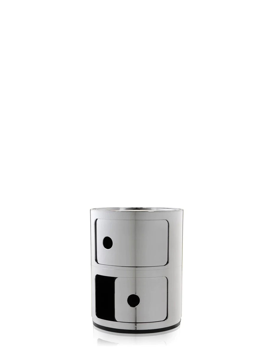Kartell Componibili Metal Container 2 Elements, Chromed