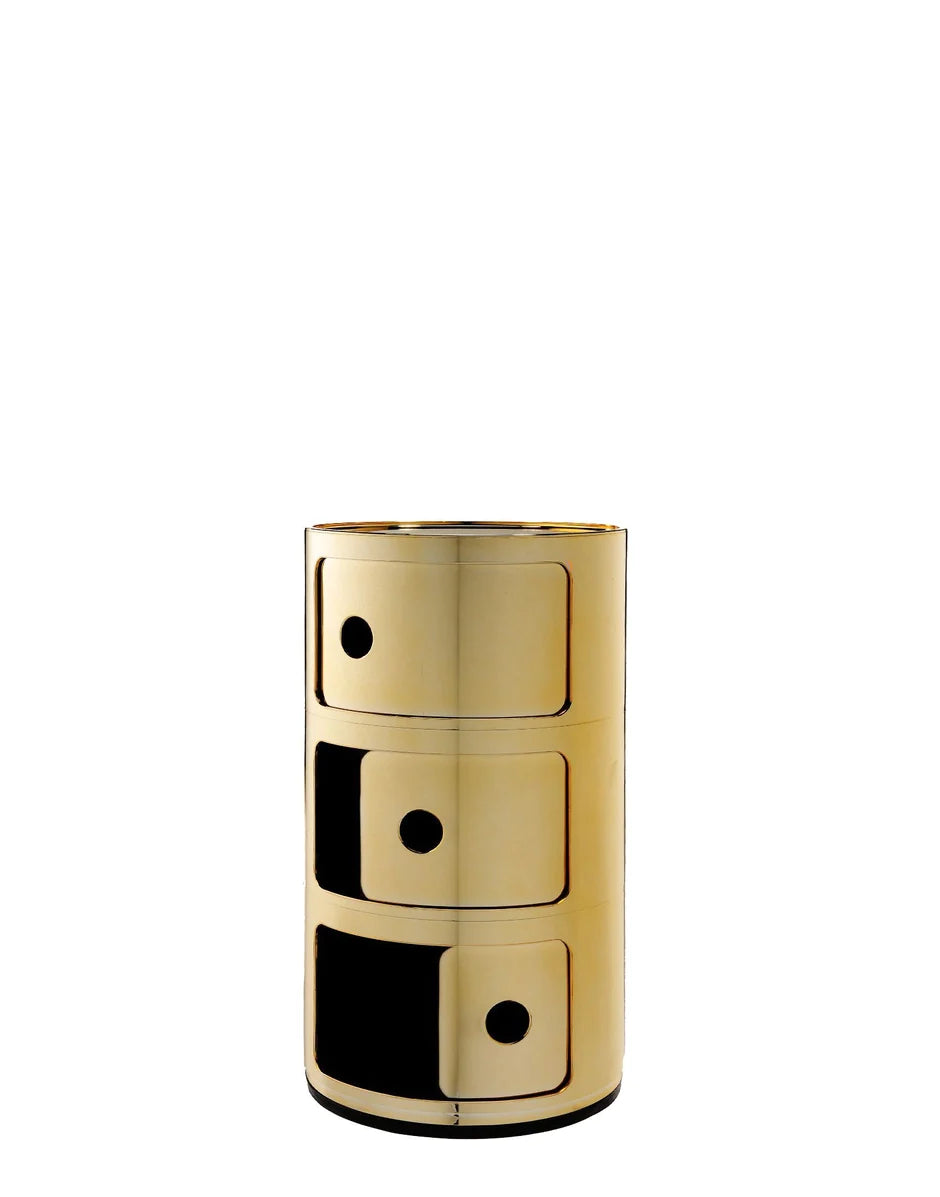 Kartell Componibili Metal Container 3 elementos, oro