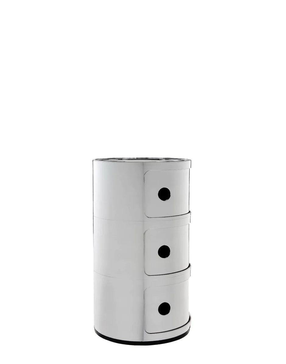 Kartell Componibili Metal Container 3 elementos, cromado