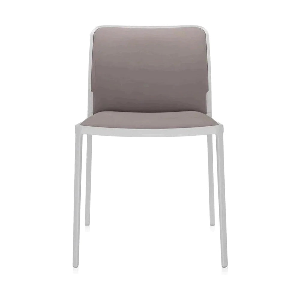 Silla suave de Kartell Audrey, blanco/beige