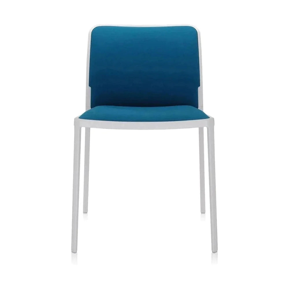 Kartell Audrey Soft Stuhl, Weiß/Blaugrün blau