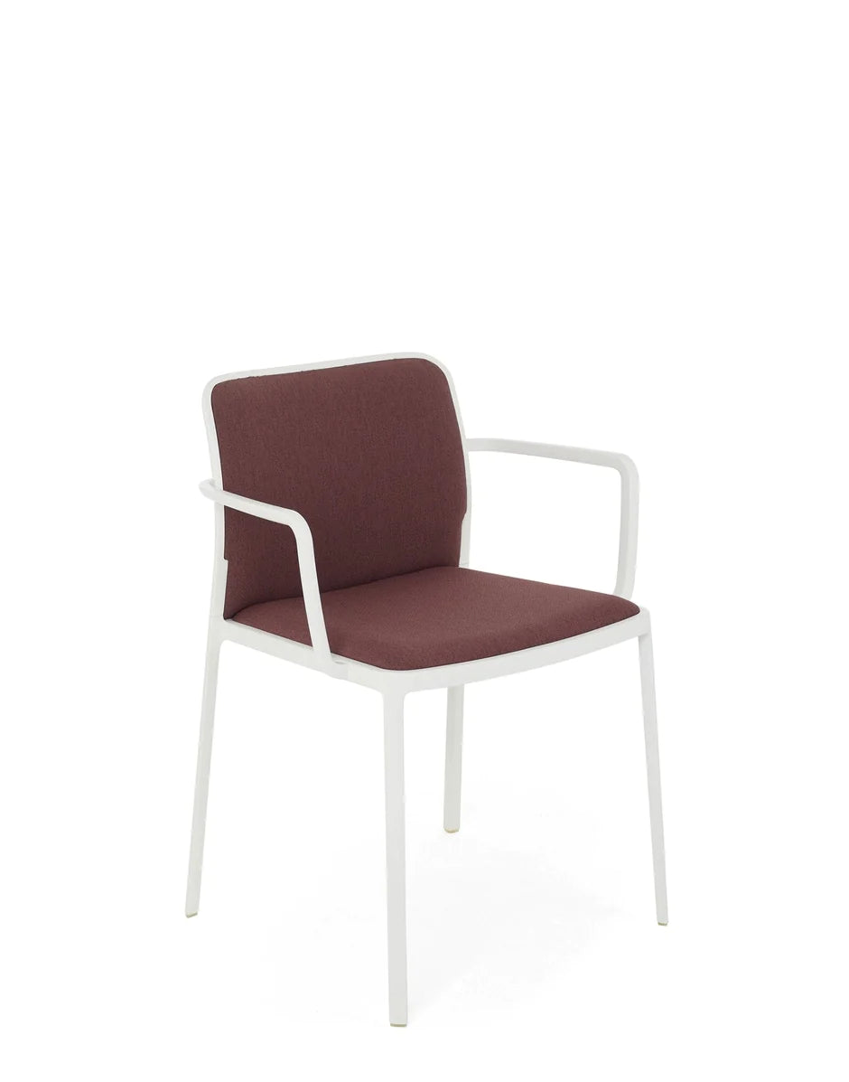 Sillón de noma suave Kartell Audrey, blanco/ladrillo rojo