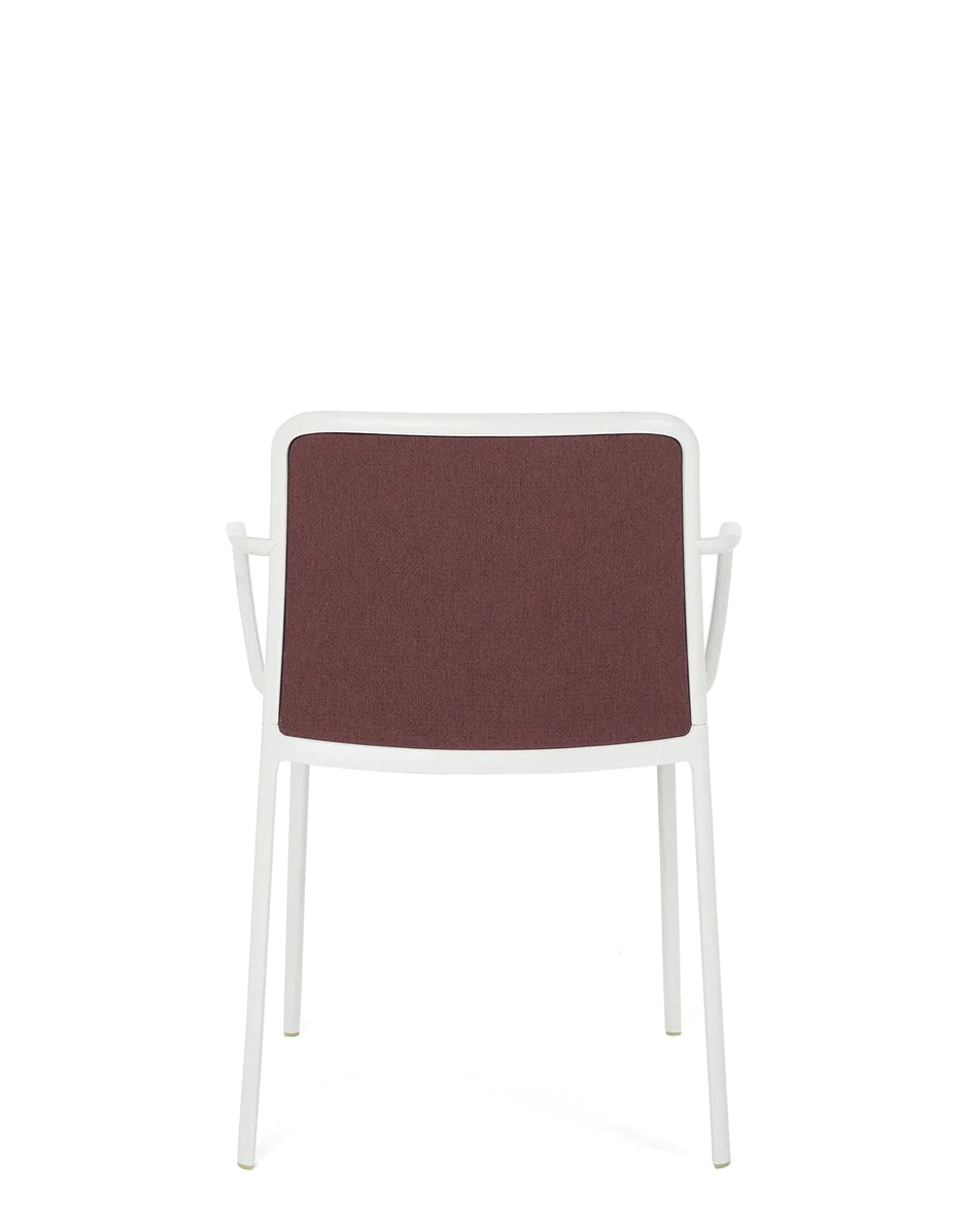 Sillón de noma suave Kartell Audrey, blanco/ladrillo rojo