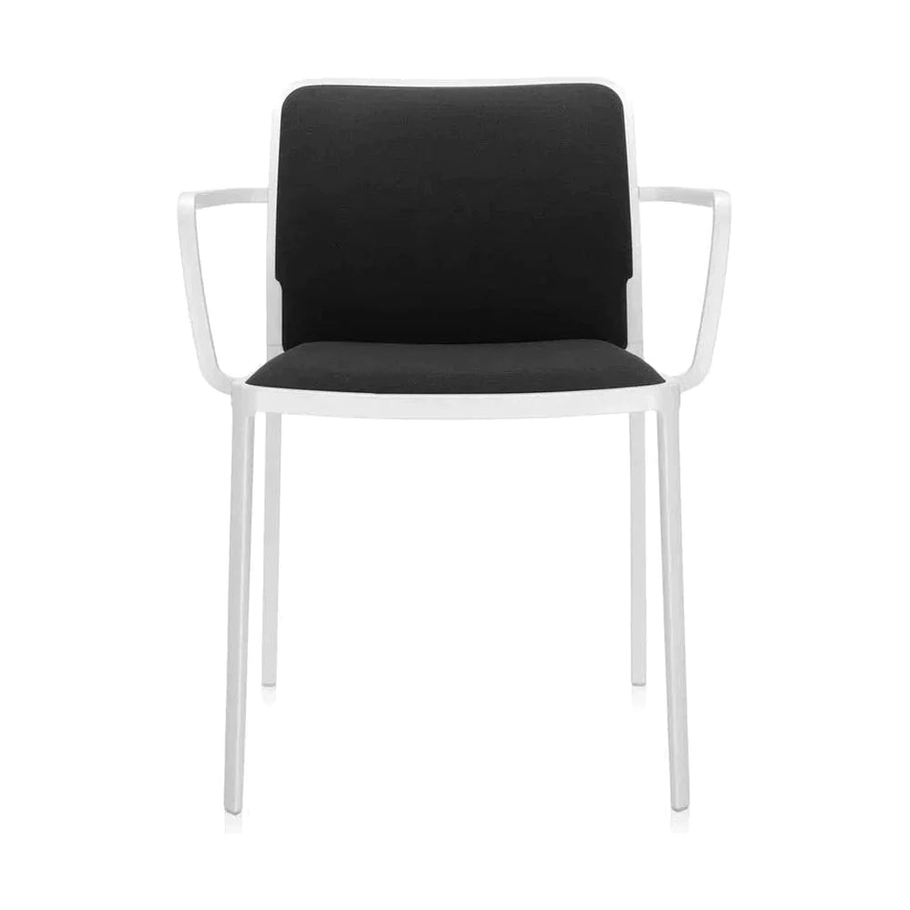 Kartell Audrey Soft Sessel, weiß/schwarz