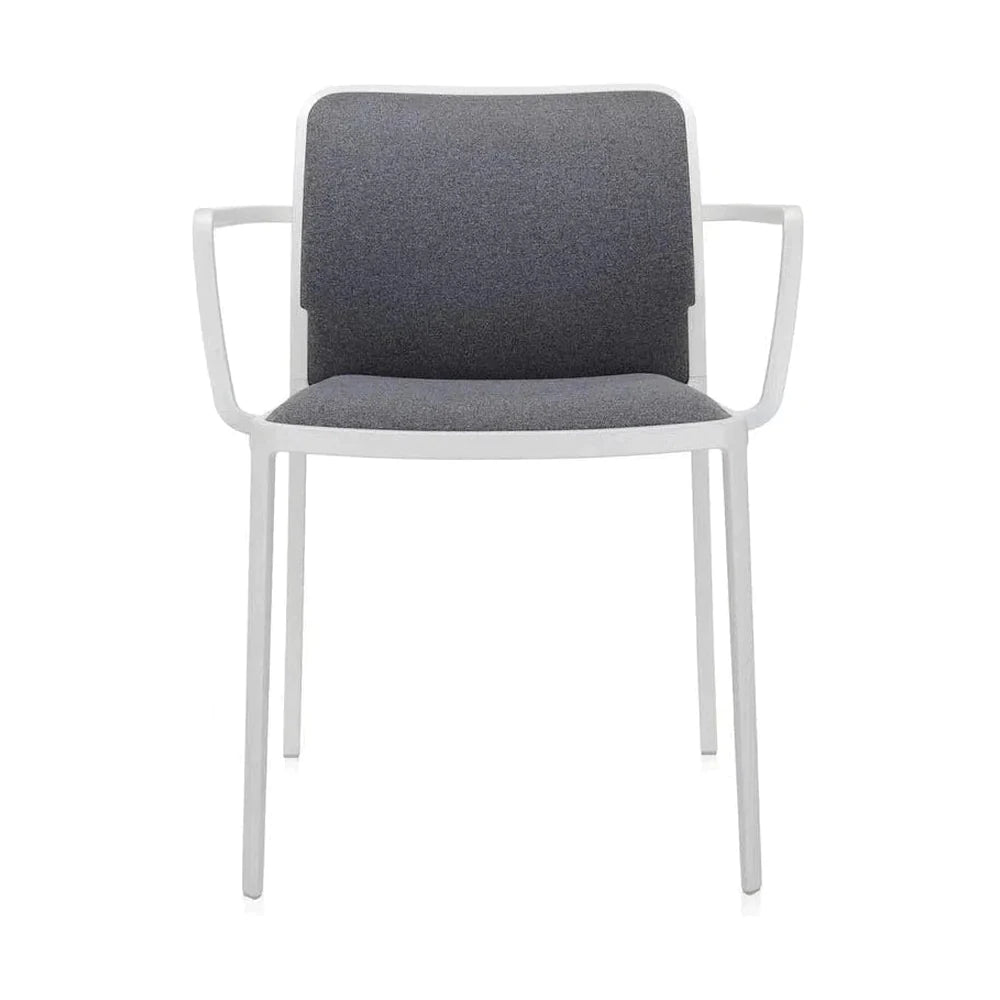 Sillón suave de Kartell Audrey, blanco/gris