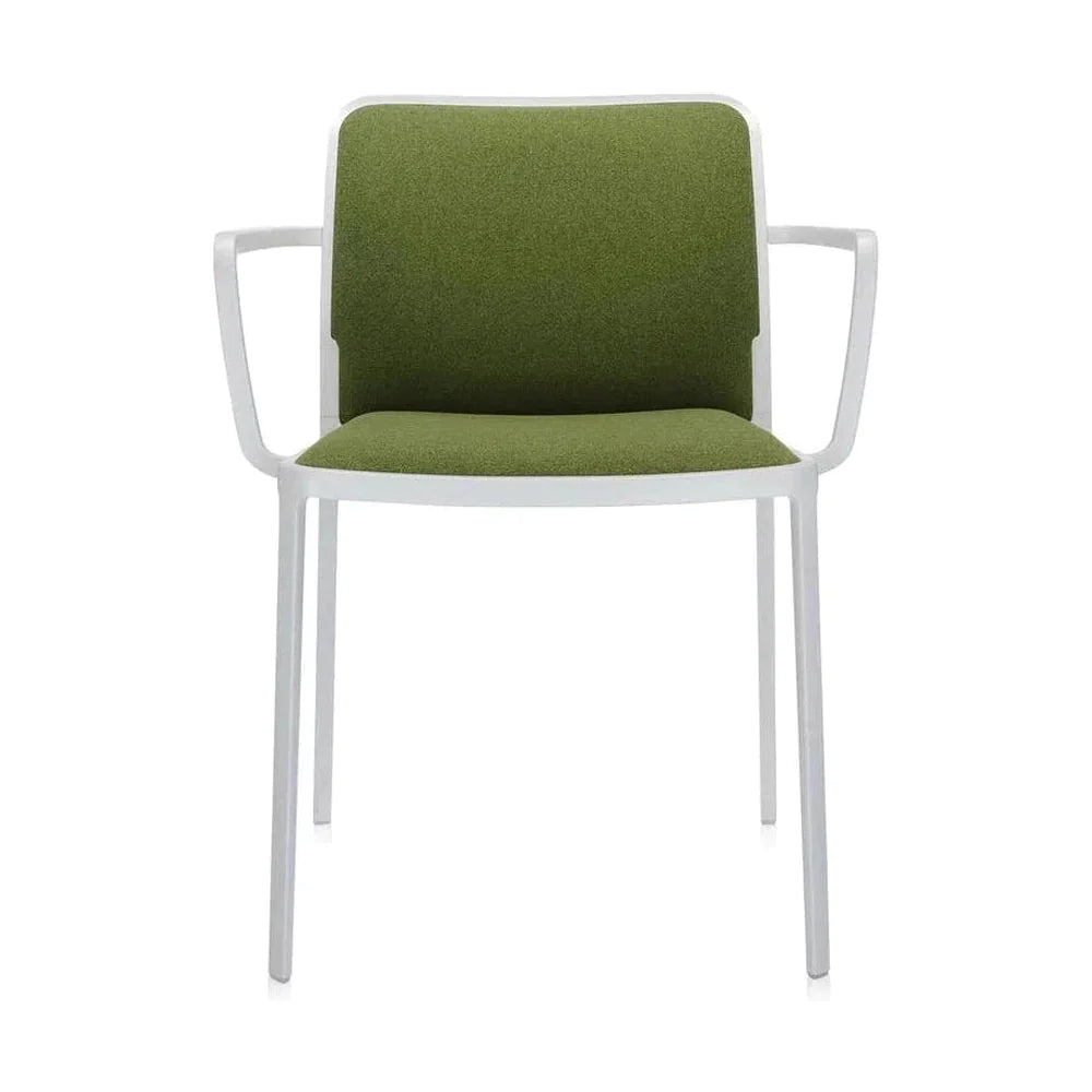 Kartell Audrey Soft Sessel, weiß/grün