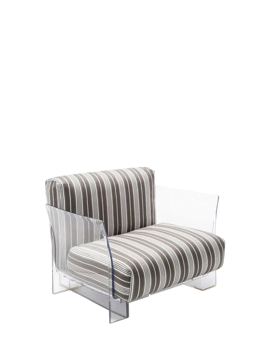 Kartell Pop Outdoor Armchair Stripes, Taupe